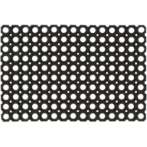 vidaXL Black Rubber Doormat 40x60 cm - Floor Mat vidaXL Black Rubber Doormat 40x60 cm - Floor Mat