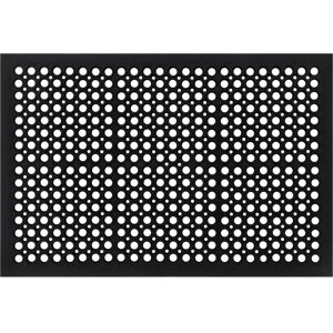 vidaXL Tapis de porte Caoutchouc Noir - Tapis vidaXL Tapis de porte Caoutchouc Noir - Tapis