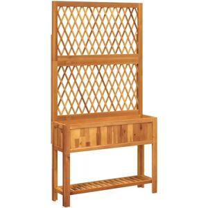 vidaXL Gødningskrukke med espalier og hylde - Stor holdbar havekrukke vidaXL Gødningskrukke med espalier og hylde - Stor holdbar havekrukke