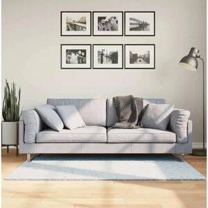 vidaXL Blue Short Pile Washable Rug - Floor Mat & Bedroom Carpet vidaXL Blue Short Pile Washable Rug - Floor Mat & Bedroom Carpet