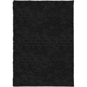 vidaXL Black PAMPLONA Shaggy Rug - Rug vidaXL Black PAMPLONA Shaggy Rug - Rug