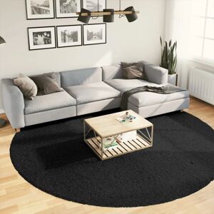 vidaXL PAMPLONA Black Modern Shaggy Rug - 280 cm vidaXL PAMPLONA Black Modern Shaggy Rug - 280 cm