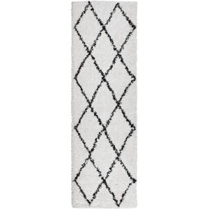 vidaXL PAMPLONA Cream Black shaggy Rug - Rug vidaXL PAMPLONA Cream Black shaggy Rug - Rug