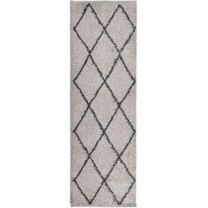 vidaXL Beige Anthracite Shaggy Rug - 80x250 cm Floor Mat vidaXL Beige Anthracite Shaggy Rug - 80x250 cm Floor Mat