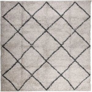 vidaXL PAMPLONA Beige Anthracite Shaggy Rug - Shaggy Rug vidaXL PAMPLONA Beige Anthracite Shaggy Rug - Shaggy Rug