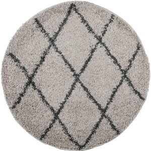 vidaXL Beige Anthracite Shaggy Rug 80cm - Floor Mat Area Rug vidaXL Beige Anthracite Shaggy Rug 80cm - Floor Mat Area Rug