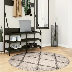 vidaXL PAMPLONA Beige Anthracite Modern Shaggy Rug - Rug vidaXL PAMPLONA Beige Anthracite Modern Shaggy Rug - Rug