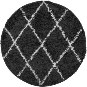 vidaXL PAMPLONA Rug Black Cream Long Pile - Rug vidaXL PAMPLONA Rug Black Cream Long Pile - Rug