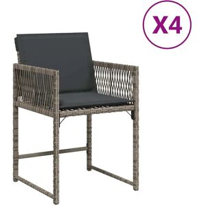 VidaXL Outdoor Stuhl - Faltbarer Gartensitz - Polyrattan, Stahlgrau VidaXL Outdoor Stuhl - Faltbarer Gartensitz - Polyrattan, Stahlgrau