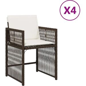 VidaXL Gartensessel - Gepolsterter Sitz, Polyrattan, Stahl Creme, Weiß VidaXL Gartensessel - Gepolsterter Sitz, Polyrattan, Stahl Creme, Weiß