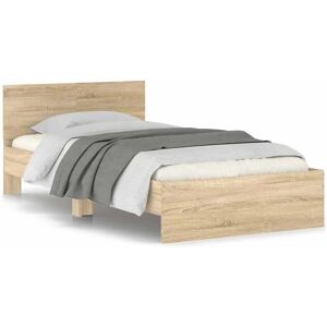 vidaXL Eikenhouten Bedframe - Sonoma, 200x100 cm, Modern vidaXL Eikenhouten Bedframe - Sonoma, 200x100 cm, Modern