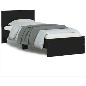 vidaXL 838625 Estructura de Cama - Negro, 90x200 cm, Soporta Colchón y Comodidad vidaXL 838625 Estructura de Cama - Negro, 90x200 cm, Soporta Colchón y Comodidad