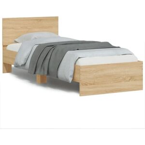 vidaXL Sonoma eiken bedframe met hoofdbord vidaXL Sonoma eiken bedframe met hoofdbord