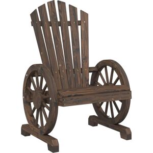 vidaXL Garden Adirondack Chair Solid Wood Fir - Outdoor Lounge Seat vidaXL Garden Adirondack Chair Solid Wood Fir - Outdoor Lounge Seat