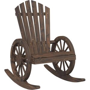 vidaXL Rocking Adirondack Chair - Outdoor Solid Wood Fir - Chair vidaXL Rocking Adirondack Chair - Outdoor Solid Wood Fir - Chair