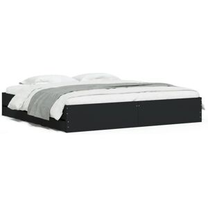 vidaXL Bed Frame met Lades - Moderne Slaapkameropslag - Zwart vidaXL Bed Frame met Lades - Moderne Slaapkameropslag - Zwart
