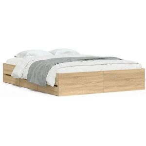 vidaXL 3207268 Bettgestell - Sonoma Eiche - Moderner Schlafzimmerschmuck vidaXL 3207268 Bettgestell - Sonoma Eiche - Moderner Schlafzimmerschmuck