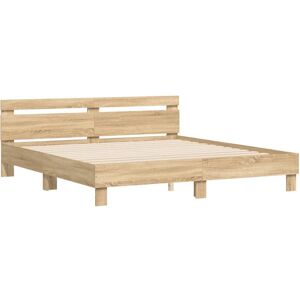 vidaXL Bedframe Sonoma Eik - Stevige Ondersteuning vidaXL Bedframe Sonoma Eik - Stevige Ondersteuning