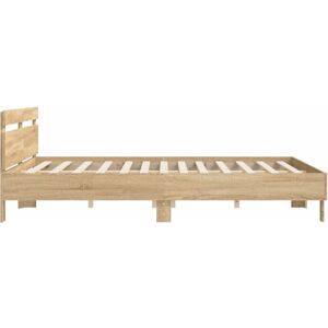 vidaXL Bed Frame Sonoma Oak 160x200 cm - bed frame vidaXL Bed Frame Sonoma Oak 160x200 cm - bed frame