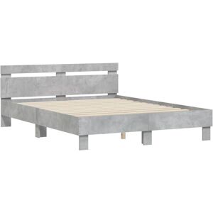 vidaXL Cadre de lit - 140x200 cm - Gris béton - Mobilier de chambre - Publicité vidaXL Cadre de lit - 140x200 cm - Gris béton - Mobilier de chambre - Publicité