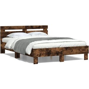 vidaXL 3207431 bed frame - Smoked oak - 120x200 cm - Bed type vidaXL 3207431 bed frame - Smoked oak - 120x200 cm - Bed type