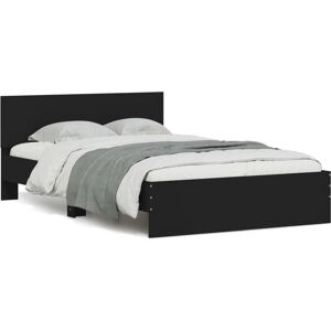 VidaXL Bed Frame - Black, 160x200 cm, with Headboard - Bed Type VidaXL Bed Frame - Black, 160x200 cm, with Headboard - Bed Type
