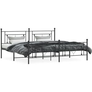 vidaXL Metal Bed Frame Black 200x200 cm - Bed Frame vidaXL Metal Bed Frame Black 200x200 cm - Bed Frame