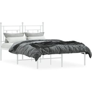 vidaXL White Metal Bed Frame - 120x200 cm - Bed Frame vidaXL White Metal Bed Frame - 120x200 cm - Bed Frame