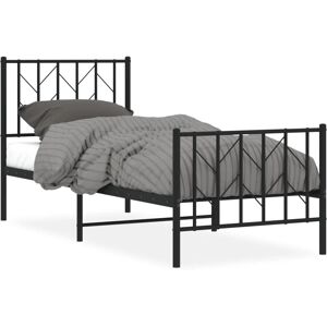 vidaXL 374445 Sengestel - Metal, Sort, 75x190 cm vidaXL 374445 Sengestel - Metal, Sort, 75x190 cm