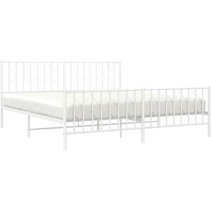 vidaXL Metal Bed Frame with Headboard - 180x200 cm vidaXL Metal Bed Frame with Headboard - 180x200 cm