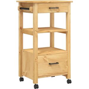 vidaXL Monza Kitchen Trolley - Rustic Solid Pine Wood vidaXL Monza Kitchen Trolley - Rustic Solid Pine Wood