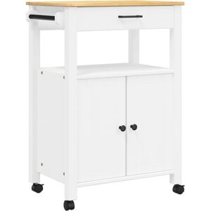 vidaXL White Monza Kitchen Trolley - Kitchen Trolley vidaXL White Monza Kitchen Trolley - Kitchen Trolley
