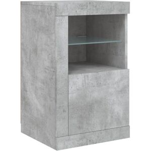 vidaXL Side Cabinet med LED-lys Beton Grå - Sidebord vidaXL Side Cabinet med LED-lys Beton Grå - Sidebord