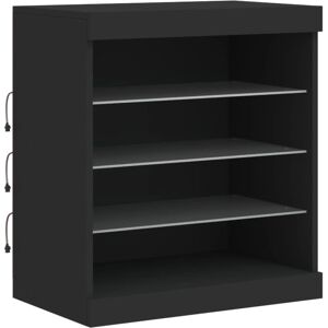 vidaXL Black Sideboard with LED Lights - Sideboard - Storage Cabinet vidaXL Black Sideboard with LED Lights - Sideboard - Storage Cabinet