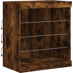 vidaXL Sideboard with LED Lights Smoked Oak - Sideboard vidaXL Sideboard with LED Lights Smoked Oak - Sideboard