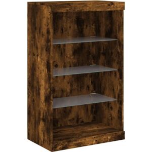 vidaXL Sideboard with LED Lights Smoked Oak - Sideboard vidaXL Sideboard with LED Lights Smoked Oak - Sideboard