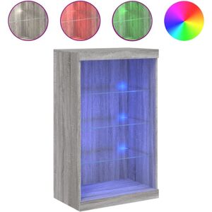 vidaXL Buffet Gris Sonoma LED - Rangement Salon vidaXL Buffet Gris Sonoma LED - Rangement Salon