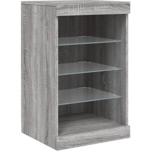 vidaXL Grey Sonoma Sideboard with LED Lights - Sideboard vidaXL Grey Sonoma Sideboard with LED Lights - Sideboard