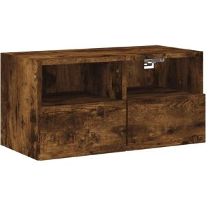 vidaXL Wall-mounted TV Cabinet Smoked Oak - TV Wall Cabinet vidaXL Wall-mounted TV Cabinet Smoked Oak - TV Wall Cabinet