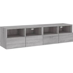 vidaXL Grey Sonoma Wall Cabinets - 2 pcs - TV Wall Units vidaXL Grey Sonoma Wall Cabinets - 2 pcs - TV Wall Units
