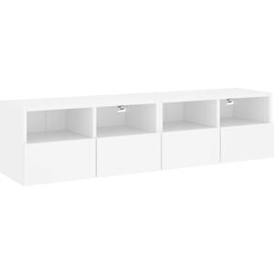 vidaXL Muebles de Pared para TV 2 piezas Blanco - Mueble TV vidaXL Muebles de Pared para TV 2 piezas Blanco - Mueble TV