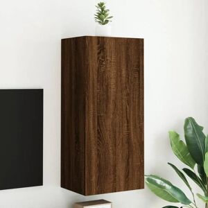 vidaXL TV Wall Cabinet - Brown Oak - 40.5x30x90 cm vidaXL TV Wall Cabinet - Brown Oak - 40.5x30x90 cm