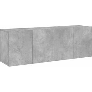vidaXL Wall-mounted Concrete Grey TV Cabinets - 2 pcs vidaXL Wall-mounted Concrete Grey TV Cabinets - 2 pcs