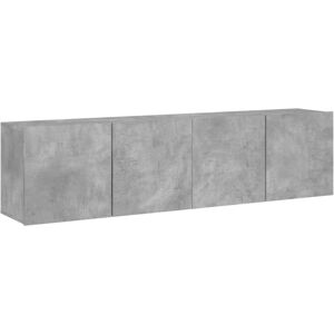 VidaXL Wall-mounted Concrete Grey TV Cabinets - Set of 2 VidaXL Wall-mounted Concrete Grey TV Cabinets - Set of 2