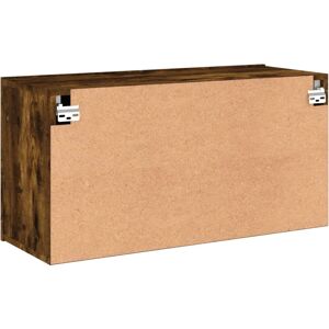 vidaXL 836970 Smoked Oak Wall-mounted TV Cabinet - Space-saving vidaXL 836970 Smoked Oak Wall-mounted TV Cabinet - Space-saving