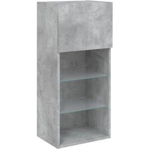 vidaXL Concrete Grey TV Cabinet with LED Lights - 40.5x30x90 cm vidaXL Concrete Grey TV Cabinet with LED Lights - 40.5x30x90 cm