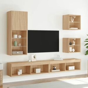 vidaXL TV cabinet with LED lights Sonoma Oak - TV cabinet vidaXL TV cabinet with LED lights Sonoma Oak - TV cabinet