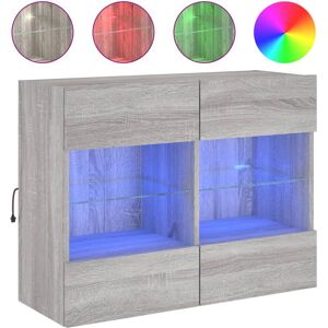 vidaXL TV Wall Cabinet with LED Lights - TV Wall Unit vidaXL TV Wall Cabinet with LED Lights - TV Wall Unit