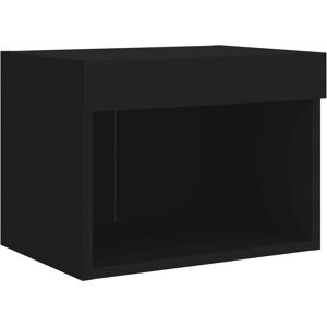 vidaXL Bedside Cabinet with LED Lights Wall-mounted Nightstand Bed Table - Bedside Cabinet vidaXL Bedside Cabinet with LED Lights Wall-mounted Nightstand Bed Table - Bedside Cabinet