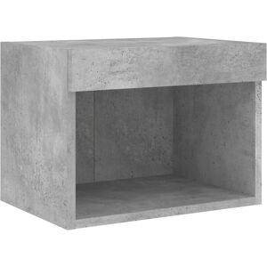 vidaXL Bedside Cabinet with LED Lights Wall-mounted Concrete Grey - Bedside Cabinet vidaXL Bedside Cabinet with LED Lights Wall-mounted Concrete Grey - Bedside Cabinet